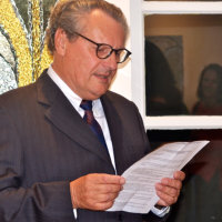 The Mayor of Couches, Emile Leconte, reads his welcoming speech (Photos Tony Stamp)