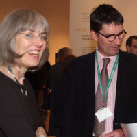 Camilla Hampshire (director RAMM)Thomas Cadbury (curator of the exhibition) (Photo Jules)