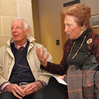 Sarah Clevely,Michael Ford & Lady Margaret Bullard. The Street Gallery, Institute of Arab & Islamic Studies, University of Exeter.