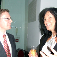 With Christopher J Smith, new Director of the British School at Rome. British School at Rome, Exhibition and Book Presentation. (photos J. Clark)