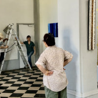 Hanging the exhibition